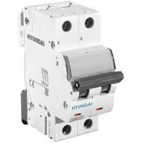 کلید  مینیاتوری دوپل هیوندای 16 آمپر HGD 63N 2P-16A