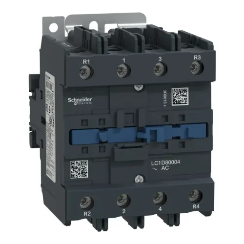 کنتاکتور اشنایدر الکتریک TeSys Deca مدل LC1D80004B7 چهارپل ۱۲۵ آمپر رده AC-1