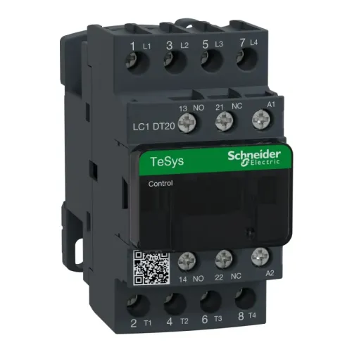 کنتاکتور اشنایدر الکتریک TeSys Deca مدل LC1DT20B7 چهارپل ۲۰ آمپر رده AC-1