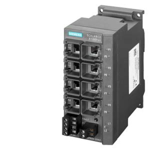 سوییچ غیرمدیریتی PoE زیمنس SCALANCE X108PoE کد 6GK5108-0PA00-2AA3